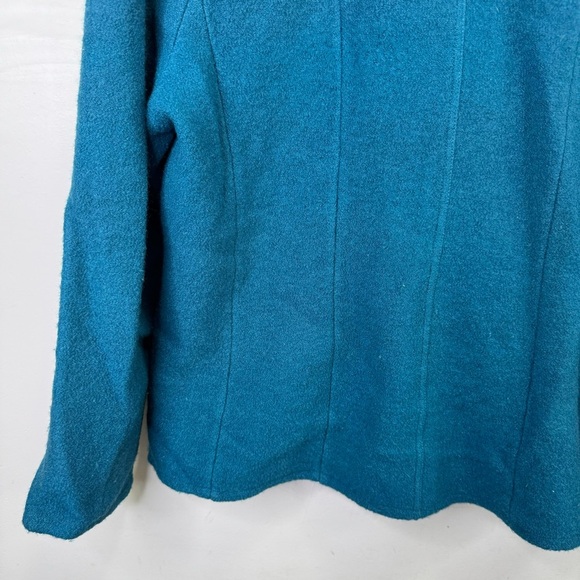 Jessica Plus Vintage Blue Wool Button Down Blazer Jacket Size 1X - Picture 5 of 12